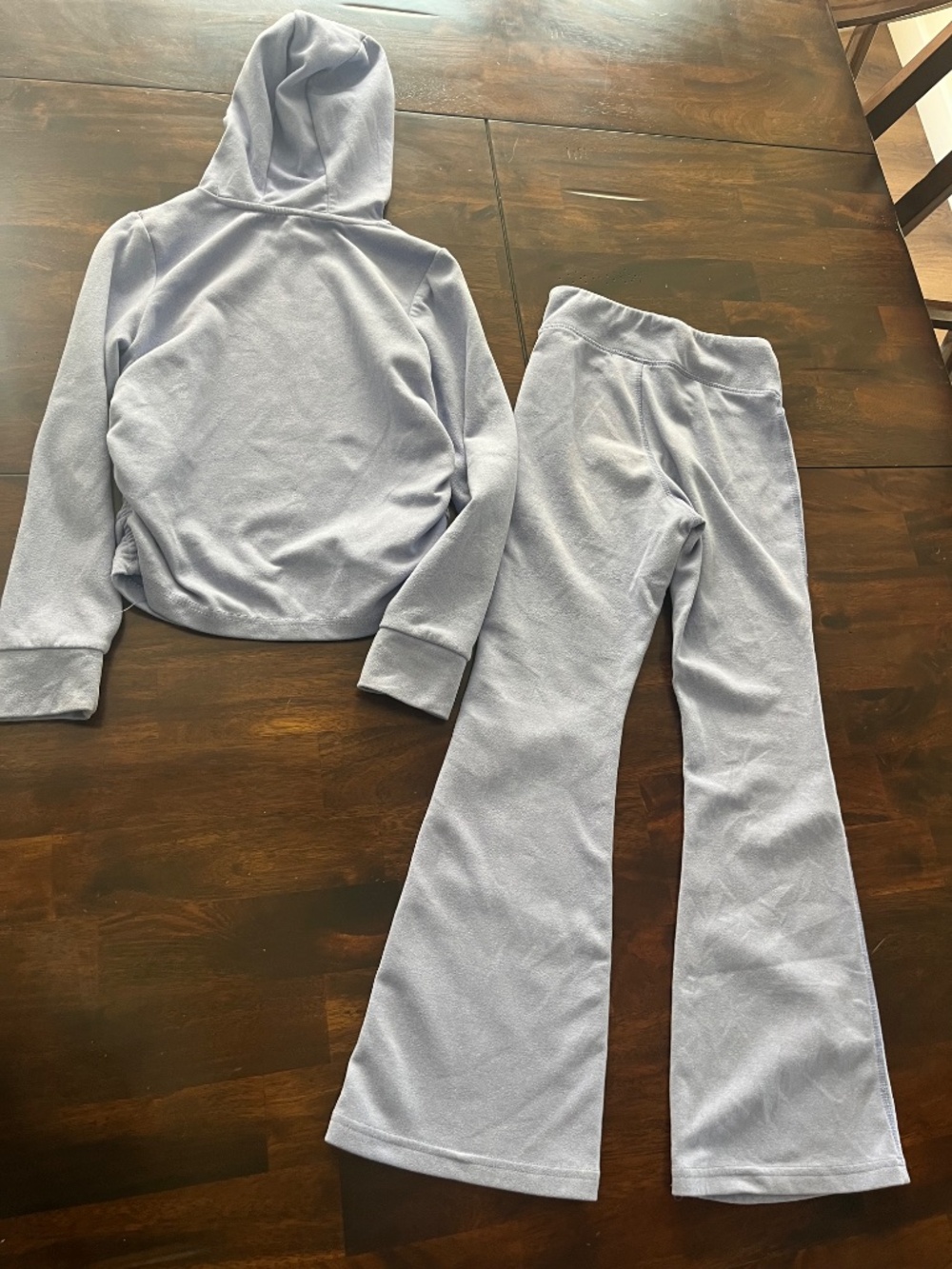 90 Degrees-Girls Size 12 Large-Matching Hoodie & Flare Leg Pant - Picture 4 of 4